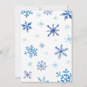 Invitation Animaux arctiques Baby shower d'hiver bleu Invitat (Dos)