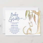 Invitation Animaux australiens | Kangaroo & Joey Baby Sprinkl (Devant)