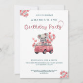 Invitation Animaux australiens Koala Bleu ANNIVERSAIRE (Devant)