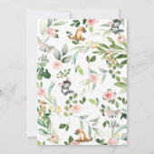 Invitation Animaux australiens Koala Floral Baby shower Girl (Dos)