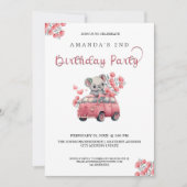 Invitation Animaux australiens Koala Pink ANNIVERSAIRE (Devant)