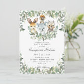 Invitation Animaux australiens Végétation Baby shower neutre (Debout devant)