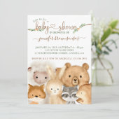 Invitation Animaux Bébés Mignons (Debout devant)