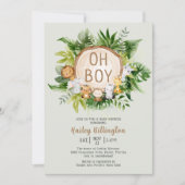 Invitation Animaux boisés Oh Boy Forest Baby shower (Devant)