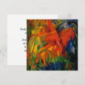 Invitation Animaux dans un paysage de Franz Marc (Devant / Derrière)