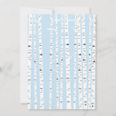 Invitation Animaux de bois d'hiver Voeux pour bébé (Bleu) (Dos)