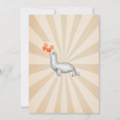 Invitation Animaux de cirque à l'aquarelle pour fête d'annive (Dos)