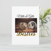 Invitation Animaux de compagnie amis besties ajouter nom anim (Debout devant)