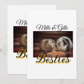 Invitation Animaux de compagnie amis besties ajouter nom anim (Devant / Derrière)