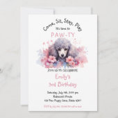 Invitation Animaux de compagnie Chien de caniche Anniversaire (Devant)