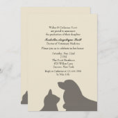 Invitation Animaux de compagnie préférés Diplôme de l'école v (Devant / Derrière)