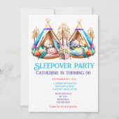 Invitation Animaux de dessin de Teepee dormant enfants de pop (Devant)