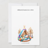 Invitation Animaux de dessin de Teepee dormant enfants de pop (Dos)