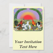 Invitation Animaux de ferme (Devant)