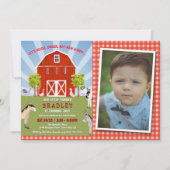 Invitation Animaux de ferme 2e anniversaire Photo (Devant)