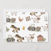 Invitation Animaux de ferme 2e fête d'anniversaire Photo (Dos)