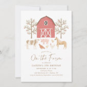 Invitation Animaux de ferme Anniversaire (Devant)