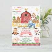 Invitation Animaux de ferme Anniversaire (Debout devant)