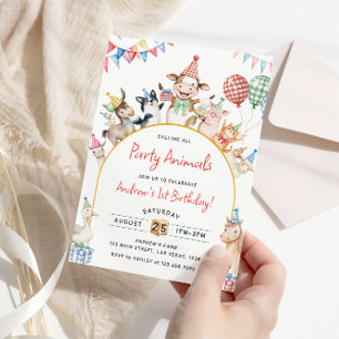 Invitation Animaux de ferme Anniversaire Barnyard Fête d'anni
