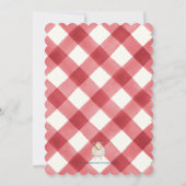 Invitation Animaux de ferme Anniversaire Fête rouge Vérificat (Dos)