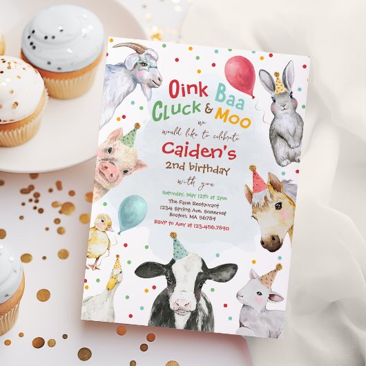 Invitation Animaux de ferme Anniversaire Garçon Barnyard Fête