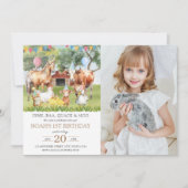 Invitation Animaux de ferme Aquarelle Photo fête d'anniversai (Devant)
