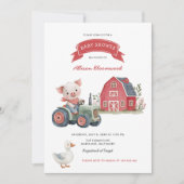 Invitation Animaux de ferme Baby shower Barnyard (Devant)
