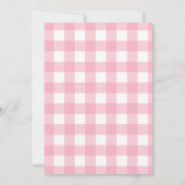 Invitation Animaux de ferme Baby shower de camion rose (Dos)