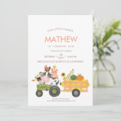 Invitation Animaux de ferme Barnyard 1er 2e anniversaire Invi (Debout devant)