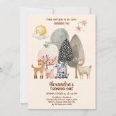 Invitation Animaux de ferme Barnyard 1er anniversaire (Devant)