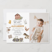 Invitation Animaux de ferme Barnyard 3e anniversaire Photo (Devant)