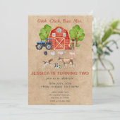 Invitation Animaux de ferme Barnyard Anniversaire (Debout devant)