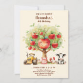 Invitation Animaux de ferme Barnyard Anniversaire (Devant)