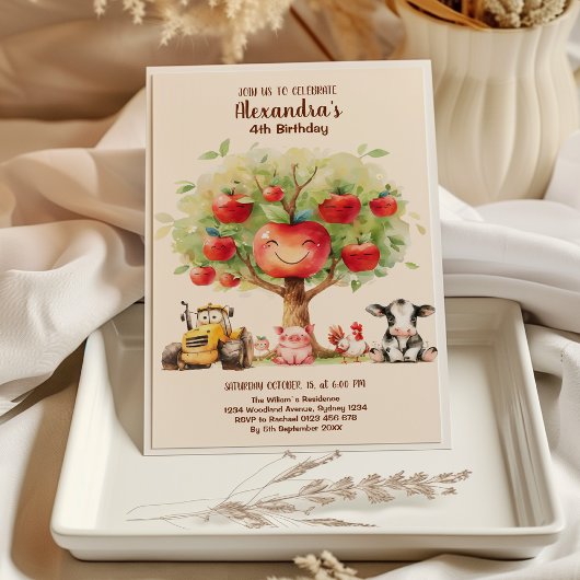 Invitation Animaux de ferme Barnyard Anniversaire