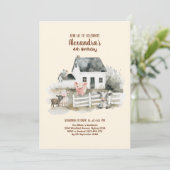 Invitation Animaux de ferme Barnyard Anniversaire (Debout devant)