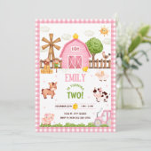 Invitation Animaux de ferme Barnyard Anniversaire Fête Invita (Debout devant)