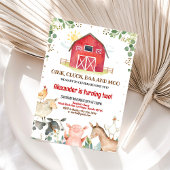 Invitation Animaux de ferme Barnyard Boy Boy Fête de la grang