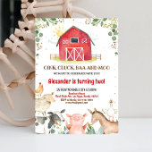 Invitation Animaux de ferme Barnyard Boy Boy Fête de la grang