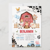 Invitation Animaux de ferme Barnyard FARM ANNIVERSAIRE Invita (Devant)