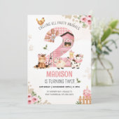 Invitation Animaux de ferme Barnyard FARM ANNIVERSAIRE Invita (Debout devant)
