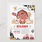 Invitation Animaux de ferme Barnyard FARM ANNIVERSAIRE Invita (Devant)