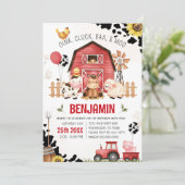 Invitation Animaux de ferme Barnyard FARM ANNIVERSAIRE Invita (Debout devant)