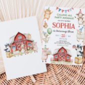 Invitation Animaux de ferme Barnyard fête d'anniversaire