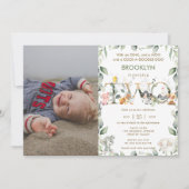 Invitation Animaux de ferme Barnyard Green 2e anniversaire Ph (Devant)