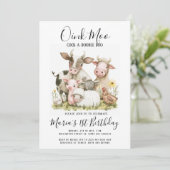 Invitation Animaux de ferme Barnyard Pays Anniversaire (Debout devant)