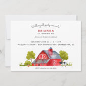 Invitation Animaux de ferme Célébration d'anniversaire horizo (Devant)