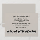 Invitation Animaux de ferme Dr. de médecine vétérinaire (Devant / Derrière)