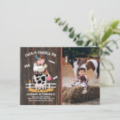 Invitation Animaux de ferme empilés Barnyard Photo fête d'ann (Debout devant)