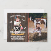 Invitation Animaux de ferme empilés Barnyard Photo fête d'ann (Devant)