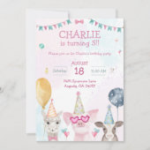 Invitation Animaux de ferme fête Anniversaire Whimsy Invitati (Devant)